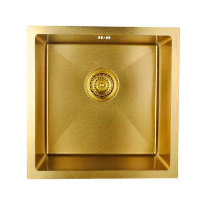 qualidade  Luxury Gold  Toned SUS304 Stainless Steel Square Kitchen Sink with  Efficient Drainage Design fábrica