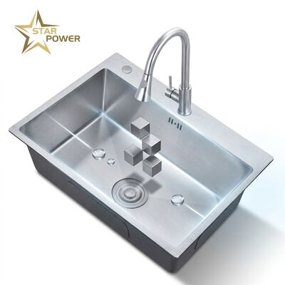 Bom preço 24 Inch Undermount Single Bowl Kitchen Sink SUS304 18 Gauge with Nano Coating on-line