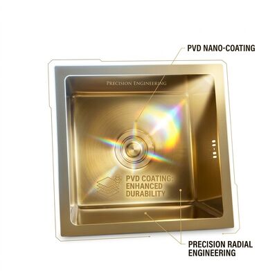 Bom preço 22 Inch PVD Gold Undermount Single Bowl Kitchen Sink 16 Gauge with Cutting Board on-line