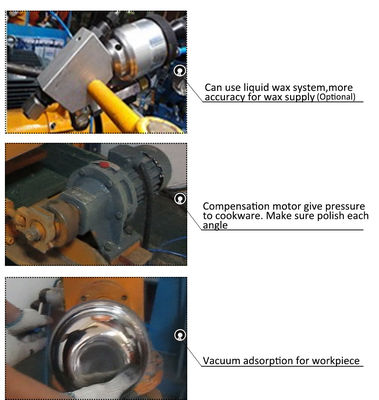 Da vibração de aço inoxidável do tanque do potenciômetro do espelho da tampa do metal da tabela giratória máquina de lustro lustrando