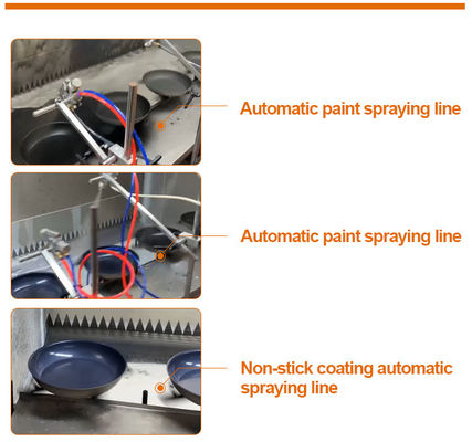 A máquina automática industrial da pintura de pulverizador para o ISO da produção do Utensílios de cozinha certificou