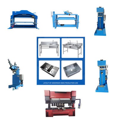 Equipamento de linha de produção de lavatórios de cozinha personalizado