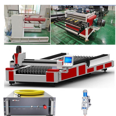 Sistema de controlo inteligente Máquina de corte a laser de bobina de aço inoxidável de metal totalmente automática e multifuncional