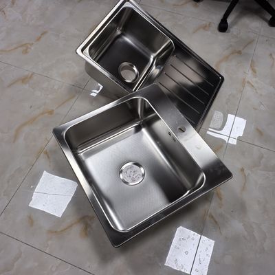 Banheira de aço inoxidável escovada Nano Gun cinza Banheira de aço inoxidável 304 Banheira de aço inoxidável instalada sob palco
