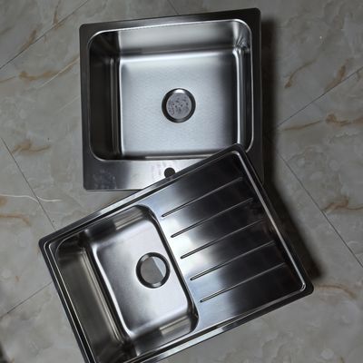 Escovado Nano revestido de aço inoxidável 304 Sink submontado de aço inoxidável Sink duplo bacia grandes panelas máquina de lavatório de cozinha
