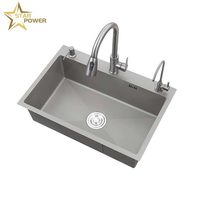 Estilo luxuoso Lavabo de mão de aço inoxidável personalização fácil de limpar