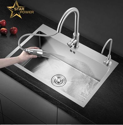 Bom preço Eletrodoméstico de cozinha de lavatório de mão de aço inoxidável robusto e personalizado on-line