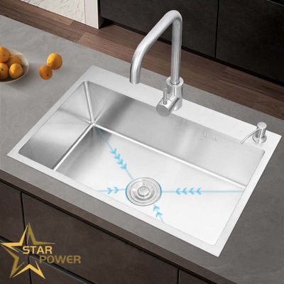 Laveira de mão de aço inoxidável robusta e personalizável para cozinha
