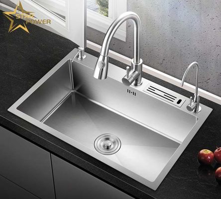 Laveira de mão de aço inoxidável robusta para cozinhas domésticas
