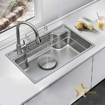 Máquina de lavatório de cozinha de aço inoxidável 304 para cozinhas modernas de grande capacidade