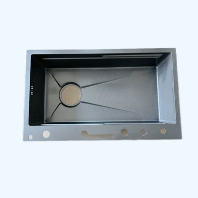 Estilo Tono de cinza cinza divisória-designado lavatório de cozinha divisória para controle de água, aparência cinza se encaixa na cozinha moderna