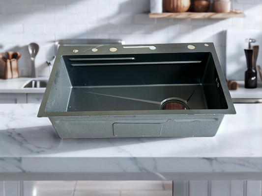 Estilo Tono de cinza cinza divisória-designado lavatório de cozinha divisória para controle de água, aparência cinza se encaixa na cozinha moderna