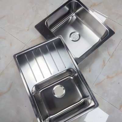 304 aço inoxidável Double Bowl Lava-louças de cozinha com drenador