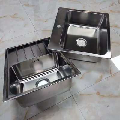 304 aço inoxidável Single Bowl Lava-louças de cozinha Submount Top Mount