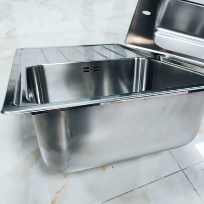 Cuba de cozinha de tigela única em aço inoxidável 304, para instalação sob bancada ou sobreposta
