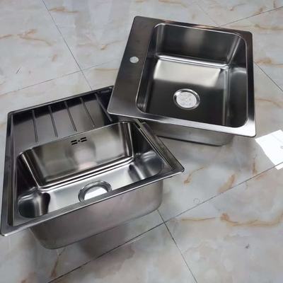 Cuba de cozinha de tigela única em aço inoxidável 304, para instalação sob bancada ou sobreposta