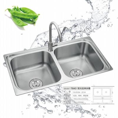 Bom preço 304 aço inoxidável recipiente único lavatório de cozinha submontado ou montado em cima on-line