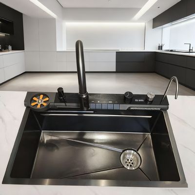 Bom preço Cuba de Cozinha de Montagem Superior / Embutir em Aço Inoxidável 800mm com Torneira de Arco Alto | Profundidade de Cuba Personalizável Disponível | Espessura de Aço Personalizável Disponível on-line
