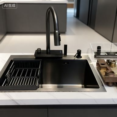 Submount & Top Mount Compatível Premium Stainless Steel Cuisine Sink 900mm × 550mm com torneira integrada e 1 ano de garantia.