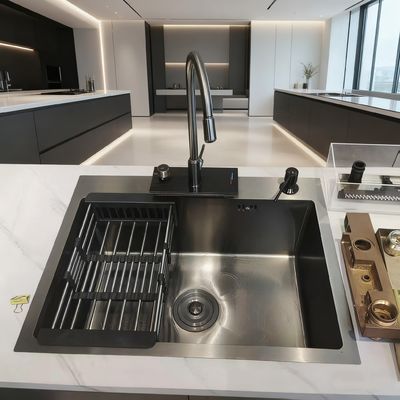 UltraDurable Stainless Steel Kitchen Sink Set with Integrated Faucet