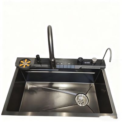 800mm Double-Bowl Stainless Steel Kitchen Sink Set com torneira de arco alto para cozinhas modernas