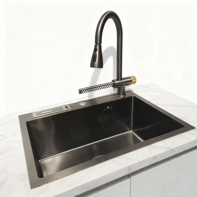 Bom preço Cuba de cozinha de aço inoxidável DeepMax Pro de 10 polegadas extra profunda com superfície escovada e almofadas de amortecimento de som on-line