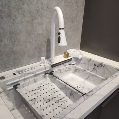 Handmade 32 Inch Large Single Bowl Undermount Kitchen Sink with Thick Gauge Stainless Steel for Durability