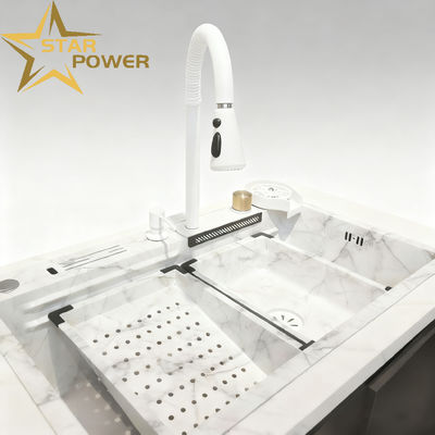 Bom preço Pia de cozinha personalizável em aço inoxidável com profundidade da cuba de 250-300mm e espessura do painel de 1,2-1,5mm ou 1,8-2,0mm on-line