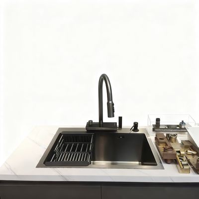 Bom preço Equipo de cozinha de recipiente único de aço inoxidável 304 acabado por CNC polido à mão com painel espesso on-line