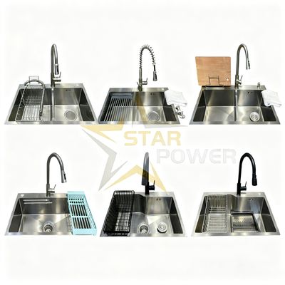 Bom preço 1.8mm Espessado 304/316 Stainless Steel Lava-louças de cozinha com 25-30cm Bacia profunda Submount Single/Double Bowl on-line