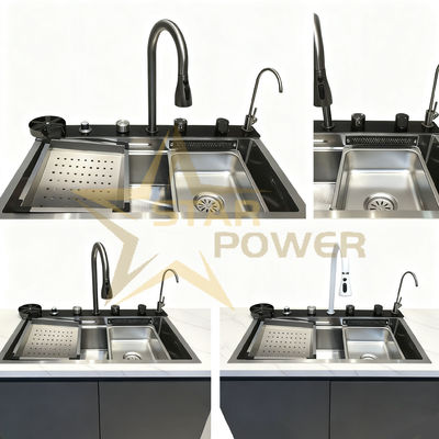 Bom preço Banheira de cozinha de aço inoxidável de 316Ti de qualidade aeroespacial feita à mão com 250 mm de profundidade on-line
