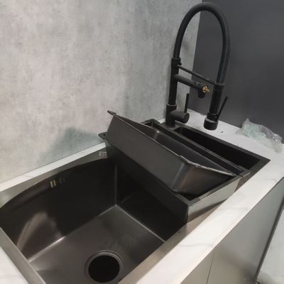 Bom preço Biônico feito à mão efeito folha de lótus nano oleófobo Single/Double Bowl Sink on-line