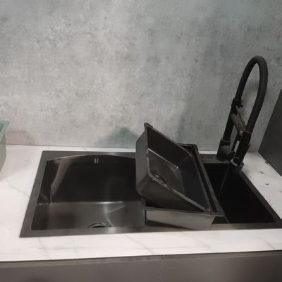 Bom preço Pia de cozinha artesanal em aço inoxidável com canto redondo R10 e material de grau alimentício 304/316 on-line