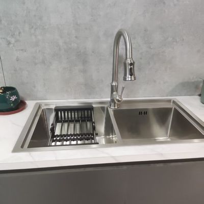 Bom preço Cuba de cozinha artesanal com revestimento nano colmeia, à prova de riscos, fácil de limpar, tigela simples/dupla on-line