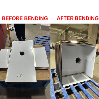 Máquina de dobra de chapas metálicas para processamento A base do lavatório feito à mão