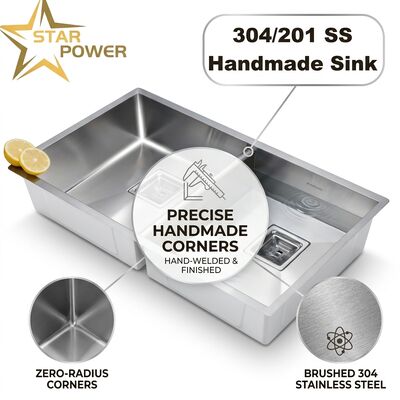Bom preço Cuba de Cozinha de Embutir em Aço Inoxidável 304 de Grau Alimentício, Cuba Única Escovada, 900mm 250mm de Profundidade | Profundidade de Cuba Personalizável Disponível | Espessura de Aço Personalizável Disponível on-line