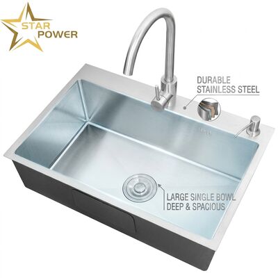 qualidade Pia de Cozinha de Montagem Superior / Embutir 18-Gauge 304 SS Pia de Cozinha de Tigela Dupla Igual Pia de Embutir com Nano-revestimento 1000mm 300mm Bacia Extra-Profunda | Profundidade de Bacia Personalizada Disponível | Bitola de Aço Personalizada Disponível fábrica