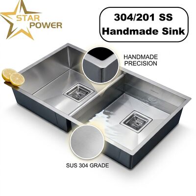 Bom preço Lava-louças de cozinha SUS304 de aço inoxidável Lava-louças de cozinha de recipientes únicos de aço inoxidável coberto de cromo Lava-louças de 700 mm de profundidade extra de 10 polegadas on-line