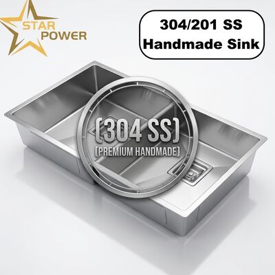 Bom preço 18 Gauge 304 SS Double Bowl Cuisine Sink Polido de Monte Superior 1000mm 300mm Bacia Extra Profunda on-line