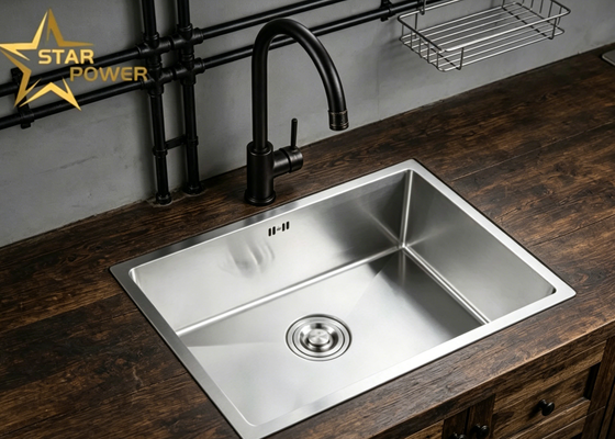 Bom preço Pia de Cozinha Dupla em Aço Inoxidável SUS304 com Superfície Fosca e Cuba Extra Profunda de 10 Polegadas on-line