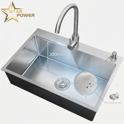 Bom preço Pia de Cozinha de Montagem Superior / Embutir 18-Gauge 304 SS Pia de Cozinha de Tigela Dupla Igual Pia de Embutir com Nano-revestimento 1000mm 300mm Bacia Extra-Profunda | Profundidade de Bacia Personalizada Disponível | Bitola de Aço Personalizada Disponível on-line