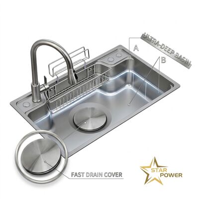 Bom preço 33x22 polegadas casa de fazenda avental cozinha dianteira lavatório 304 aço inoxidável Single Bowl feito à mão 16 Gauge Deep Basin on-line