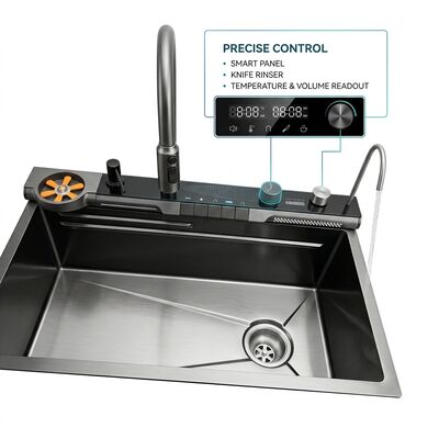 Bom preço 24 polegadas Drop-in RV cozinha Sink 304 aço inoxidável Compacto Single Bowl Design de cobertura de vidro on-line