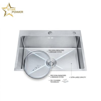 Bom preço 32 polegadas Submontado Single Bowl Lava-louças de cozinha 304 aço inoxidável 16 Gauge Commercial Grau Com Drainboard on-line