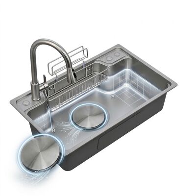 Bom preço Farmhouse 33x22 Apron Front Kitchen Sink SUS304 Handmade Single Bowl 16 Gauge Deep Basin online