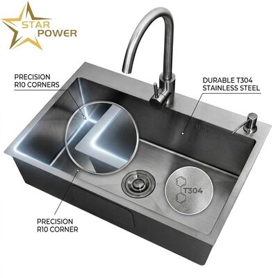 Bom preço Round 15 Inch Bar Prep Sink SUS304 Handmade 22 Gauge Single Bowl Undermount online