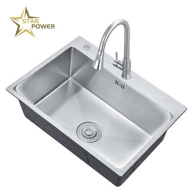 Bom preço Nano 25x22 Drop-In Kitchen Sink SUS304 Antibacterial Single Bowl 18 Gauge on-line