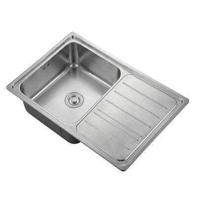 Bom preço Workstation 30x18 Kitchen Sink SUS304 16 Gauge Single Bowl with Drainboard on-line