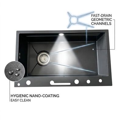 Bom preço Drop-In 32x19 Double Bowl Kitchen Sink SUS304 18 Gauge with Faucet Holes on-line