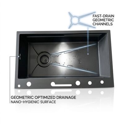 Bom preço Undermount 33x22 Handmade Double Bowl Kitchen Sink SUS304 60/40 Split 18 Gauge online